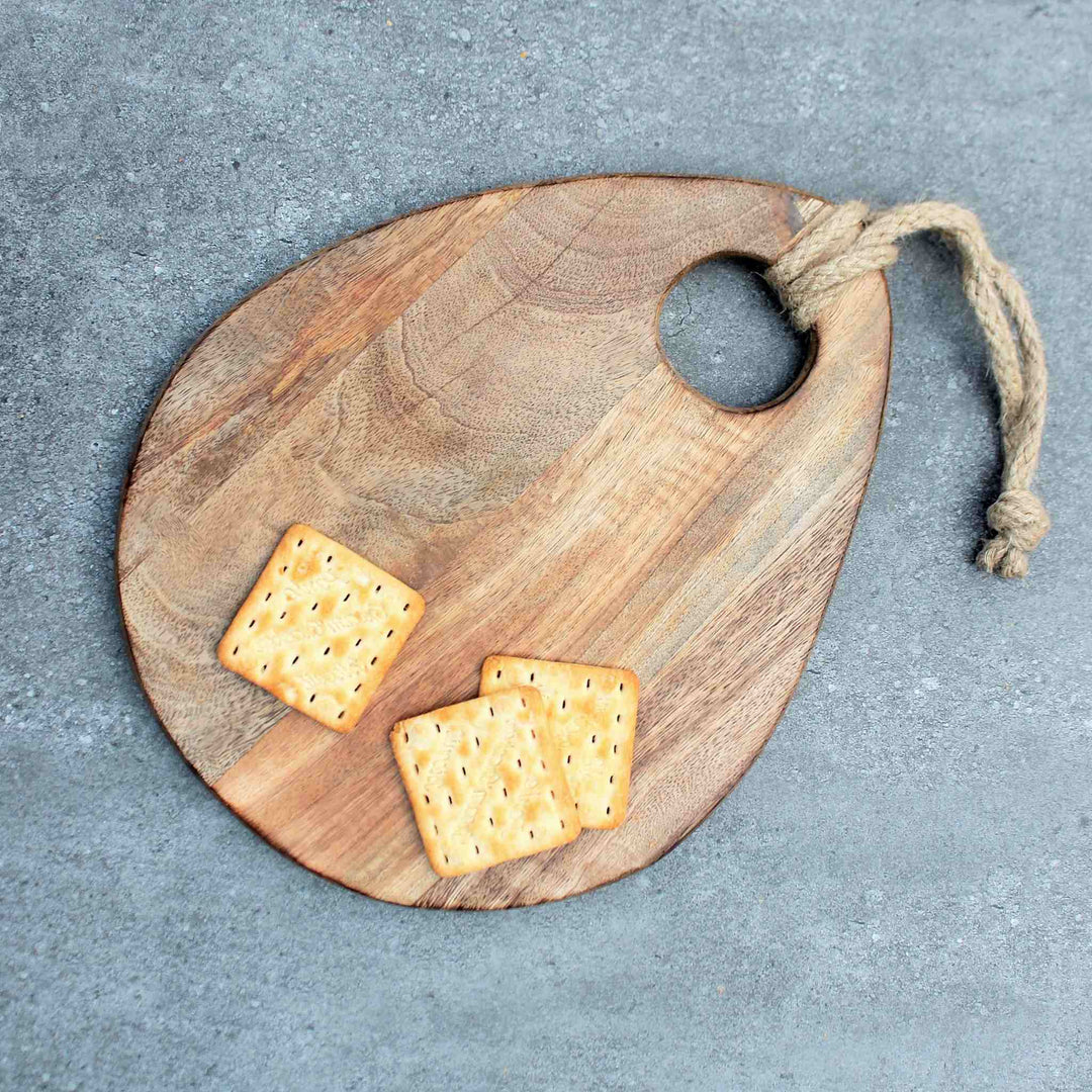 Wooden Oval Chopping Board with Handle