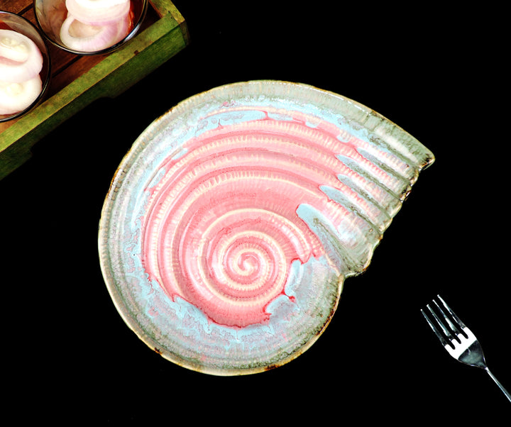 Multicolor Ceramic  Platters - 27*22 CM