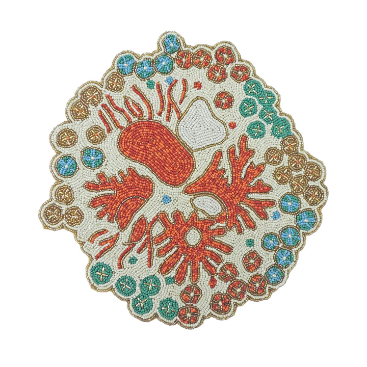 Embroidered Placemat / 14" / Set of 2 / Multicolour