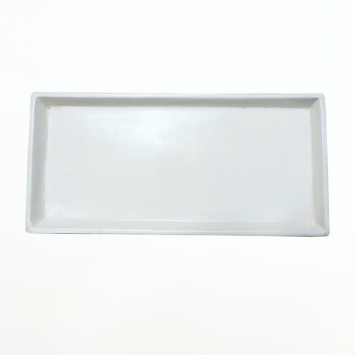White/Platters Set of 2 - Ceramic Platter Plates for Snacks & Starter Serving Platter Set for Home, Meeting, Office & Restaurants.- 11"x4"x1" Inch