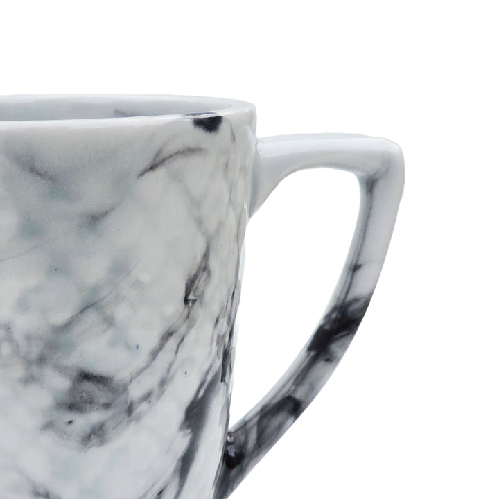 Mugs Set of 2 || Ceramic Mugs || Tea Mugs || Coffee Mugs || Microwave Safe || Black & White || 4.5"x3.75" Inch