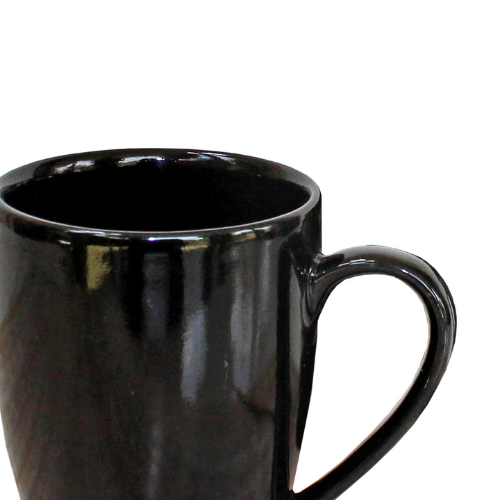 Mugs Set of 2 Ceramic Mugs // Tea Mugs // Coffee Mugs || Black