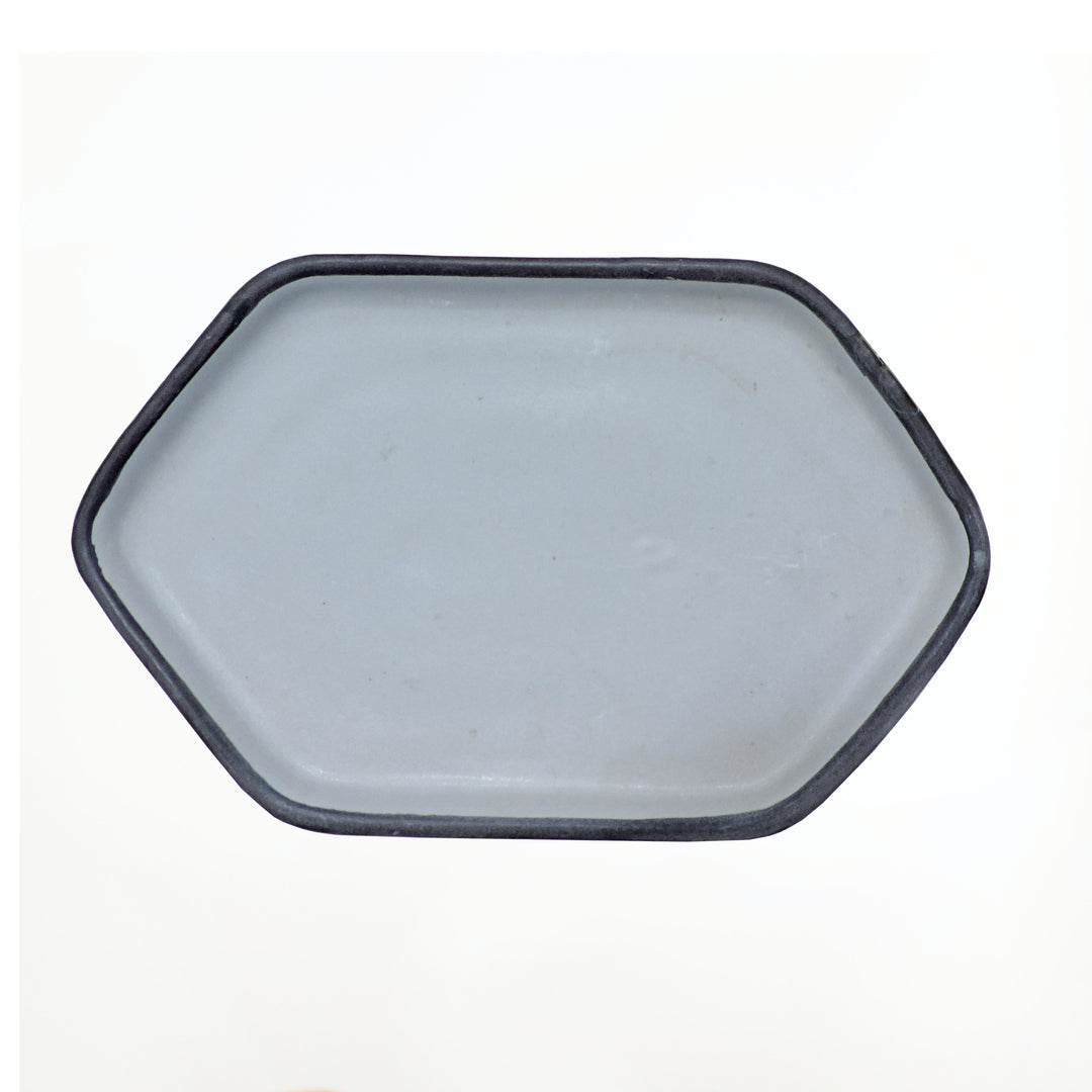 Grey Platters Set of 2 - Ceramic Platter Plates for Snacks & Starter Serving Platter Set for Home, Meeting, Office & Restaurants.- 11"x4"x1" Inch