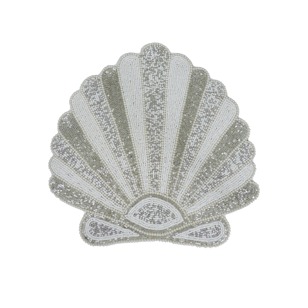 Shell Embroidered Placemat / 35*35cm / Set of 2 / White