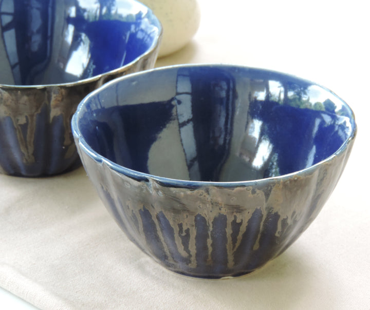 Dinnerware Collection - Blue - Salad Bowl  - Ceramic - Set of 2