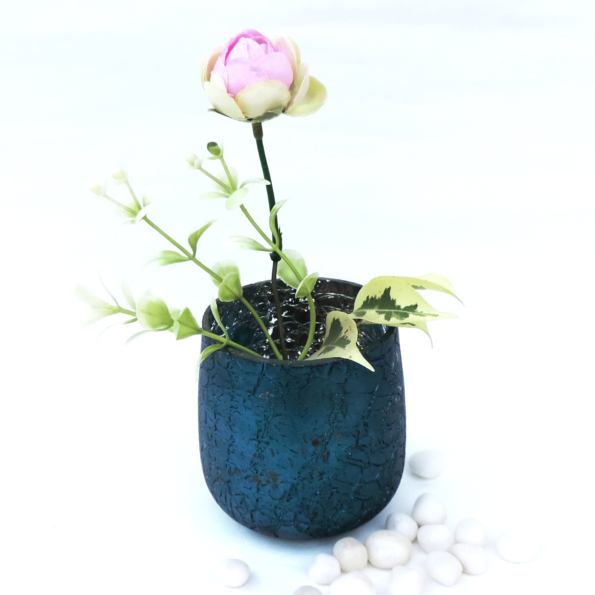 Bud Vase / Glass Vase for Wedding, Events Decorating, Arrangements, Flowers, Office or Home Decor /Turquoise/3.5"x4"