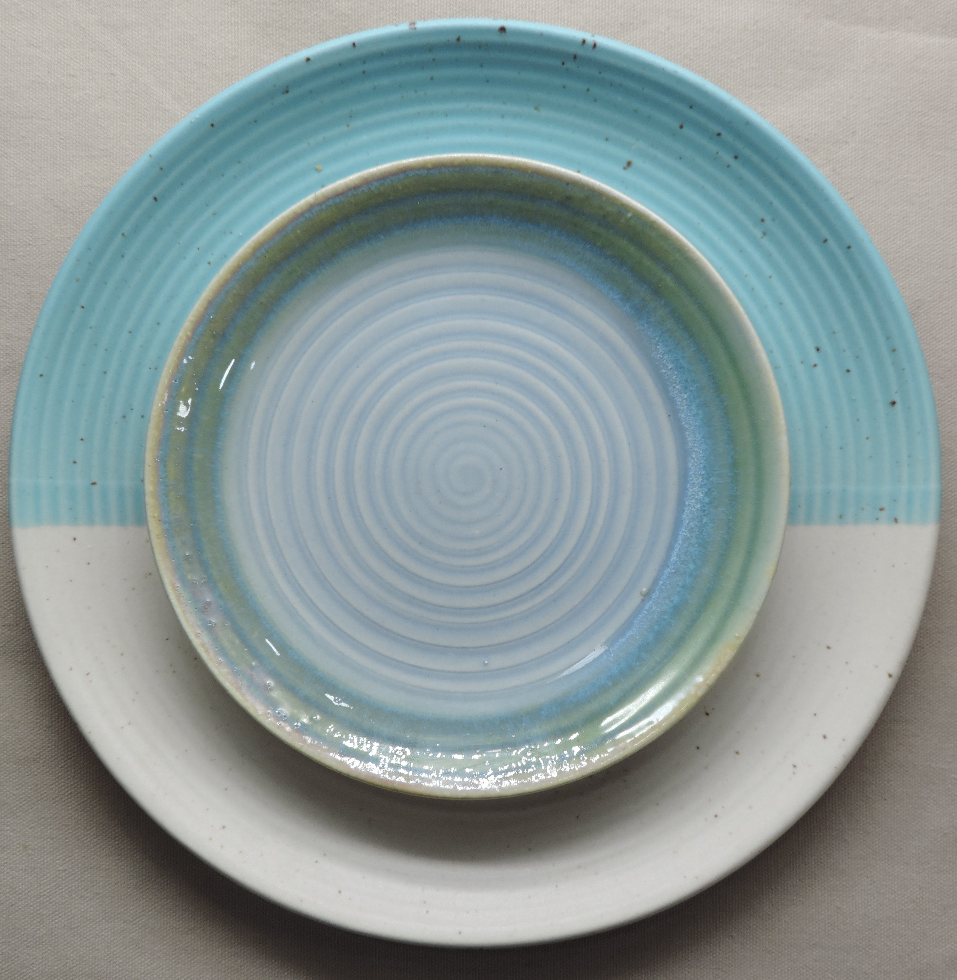 Dinnerware Collection coastal Quarter Plate Set of 4 - 18 CM Round