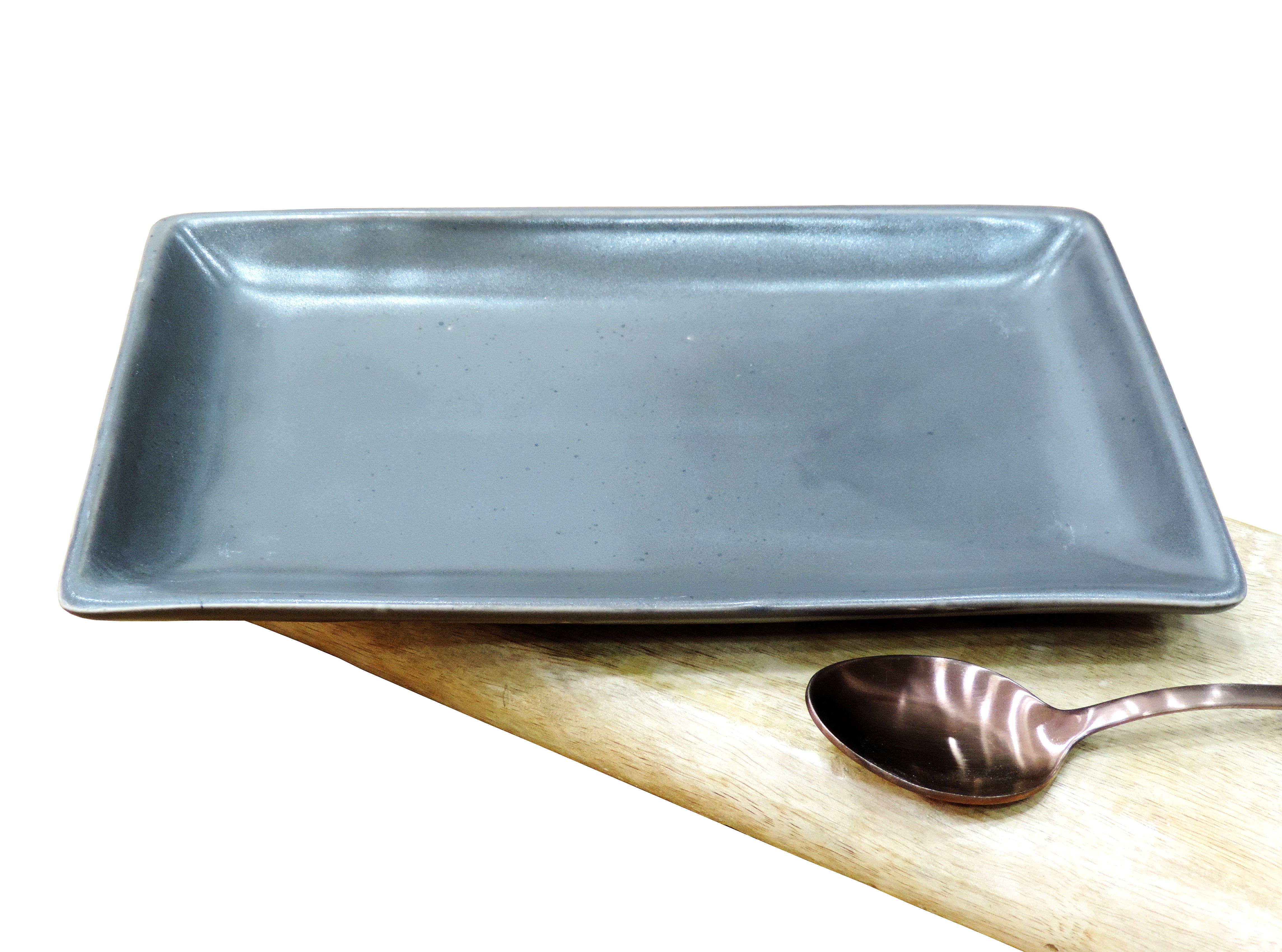 Light Brown Ceramic  Platters - 28*17 CM