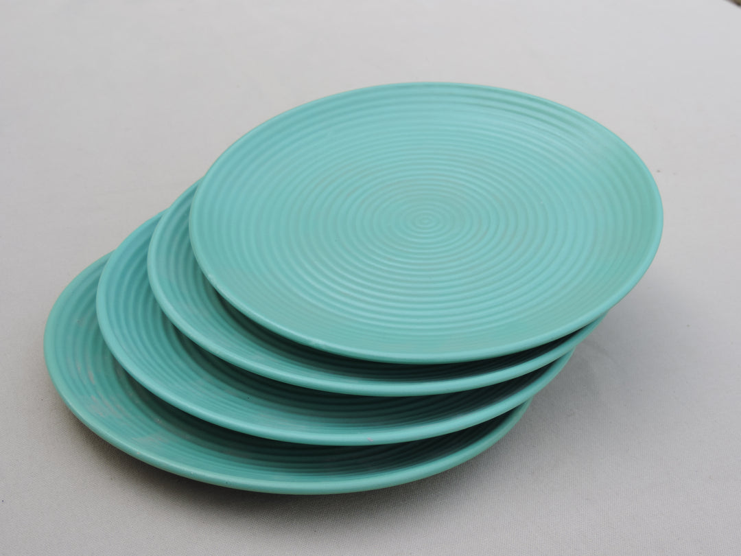 Dinnerware Collection Plates Sea Green Set of 4 - 10 Inches