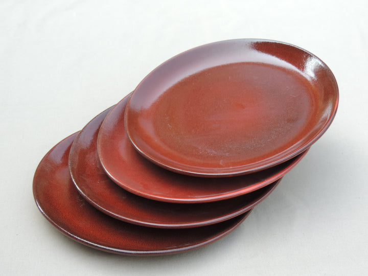 Dinnerware Collection Plates Red Set of 4 - 10 Inches