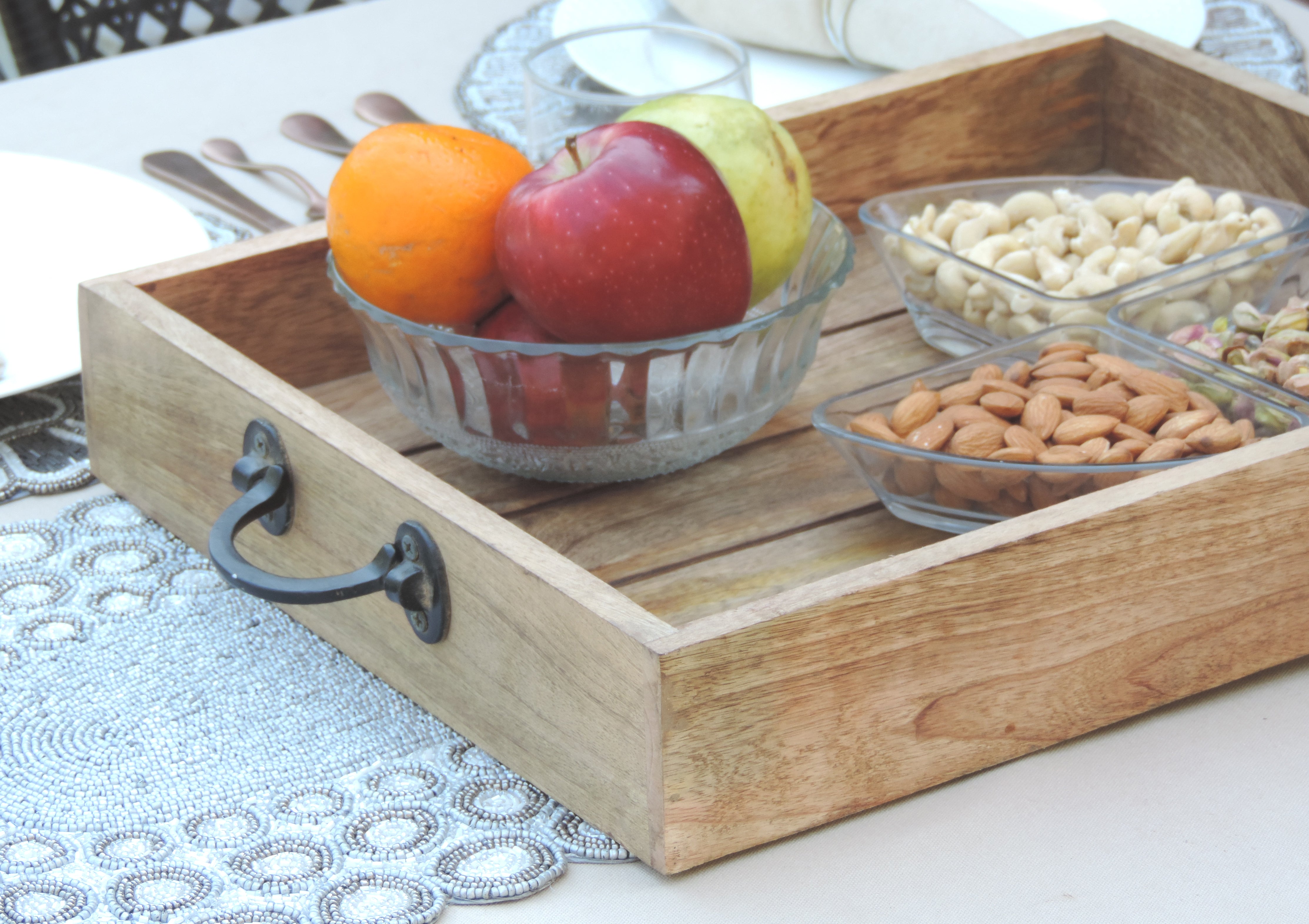 Natural Wooden Serving Trays / 44 * 36 * 2 cm