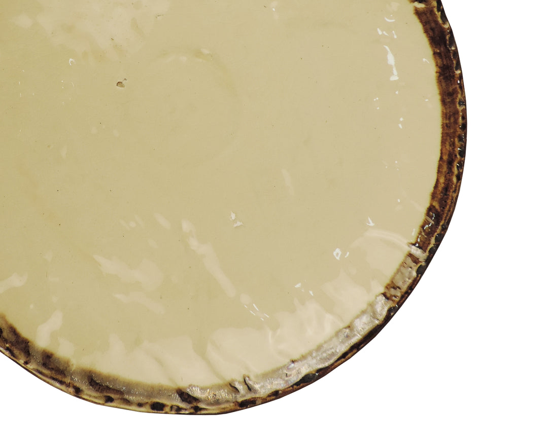 Dinnerware Collection Cream & Gold Quarter Plate Set of 4 - 18 CM Round