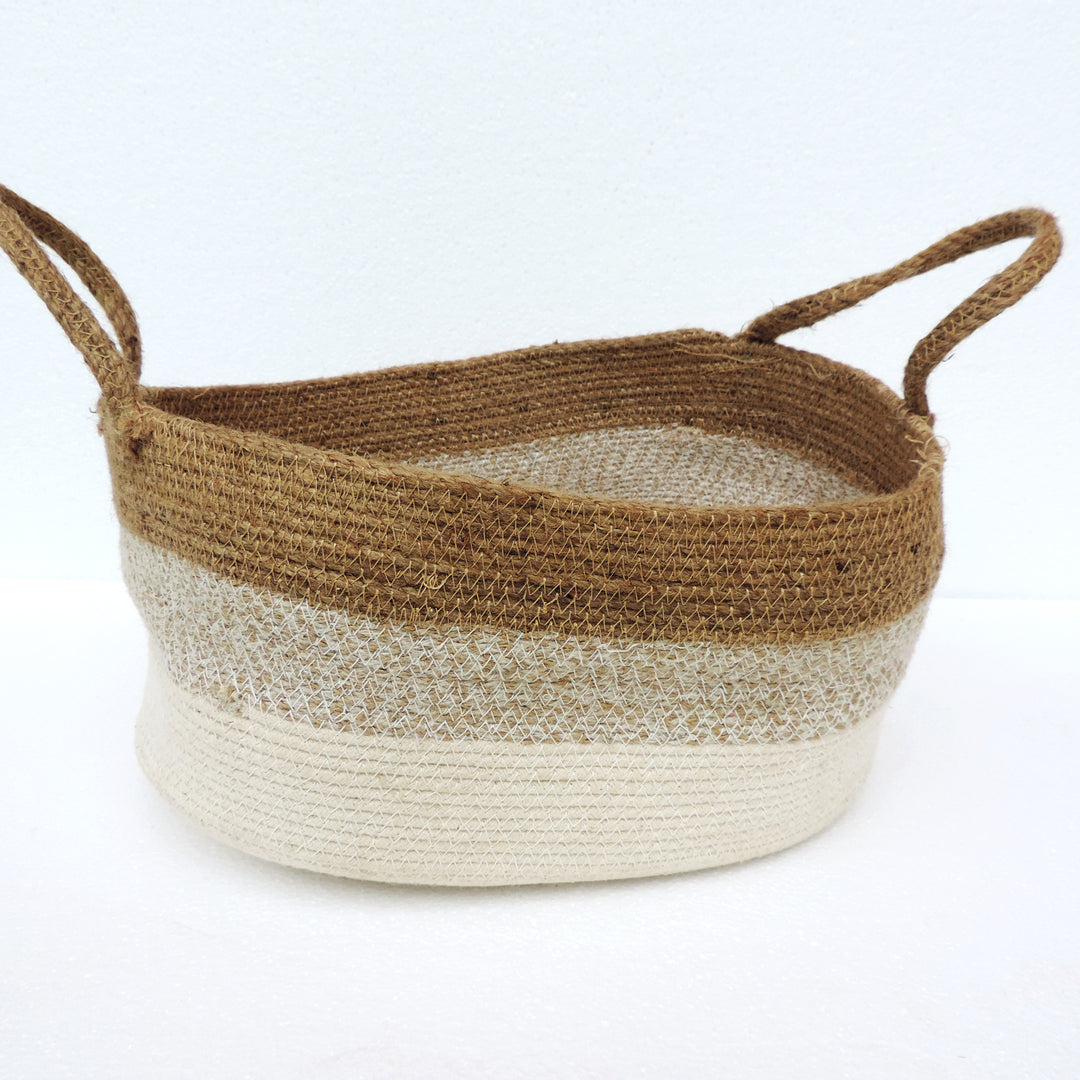 Jute Basket For Newspapers || Storage || Cloths || Photos || Home Decor || Multi-Purpose Bag With Handle || Cream & Natural