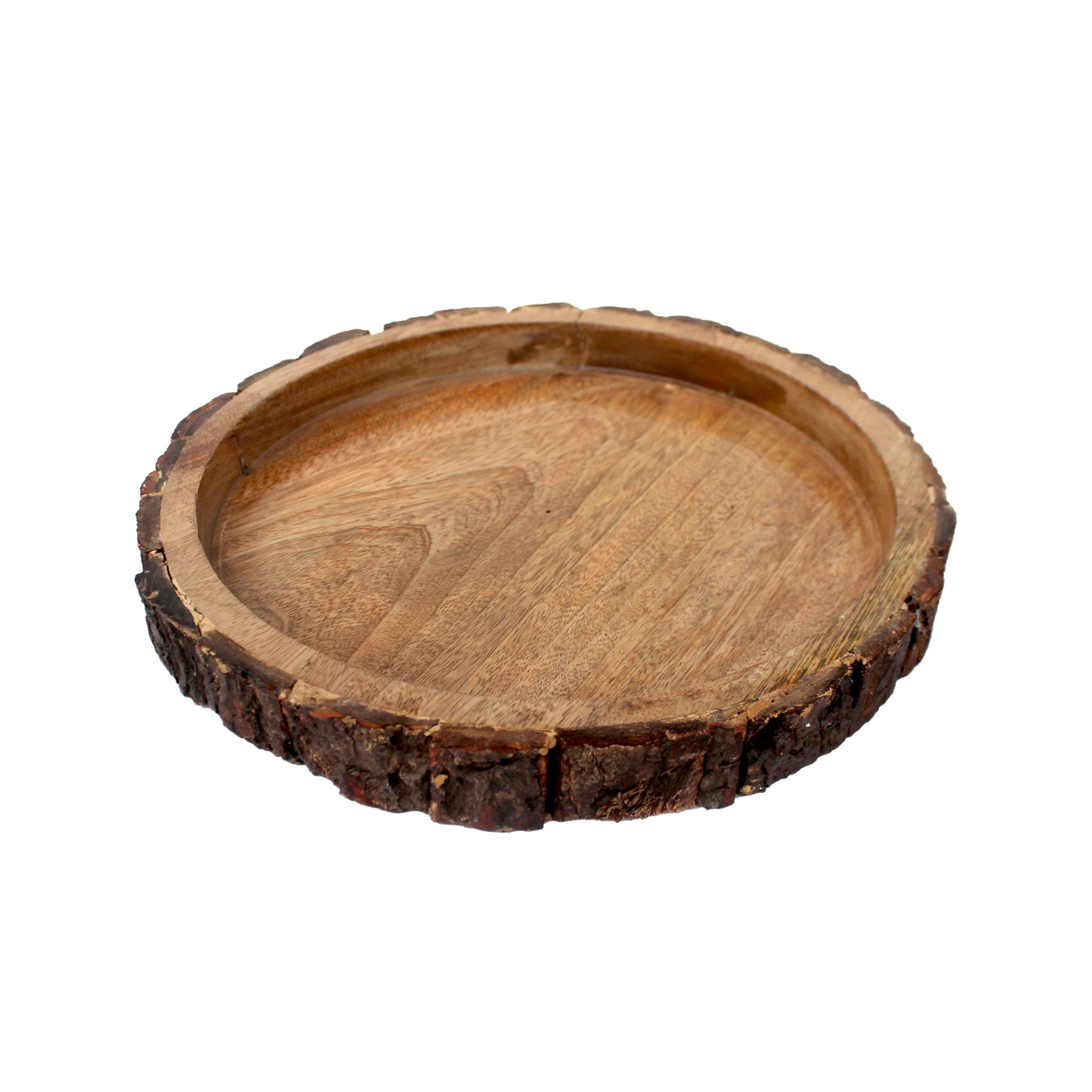 Round Wooden Serving Tray Rosewood,Wooden Tray 13"x1.5" Inches