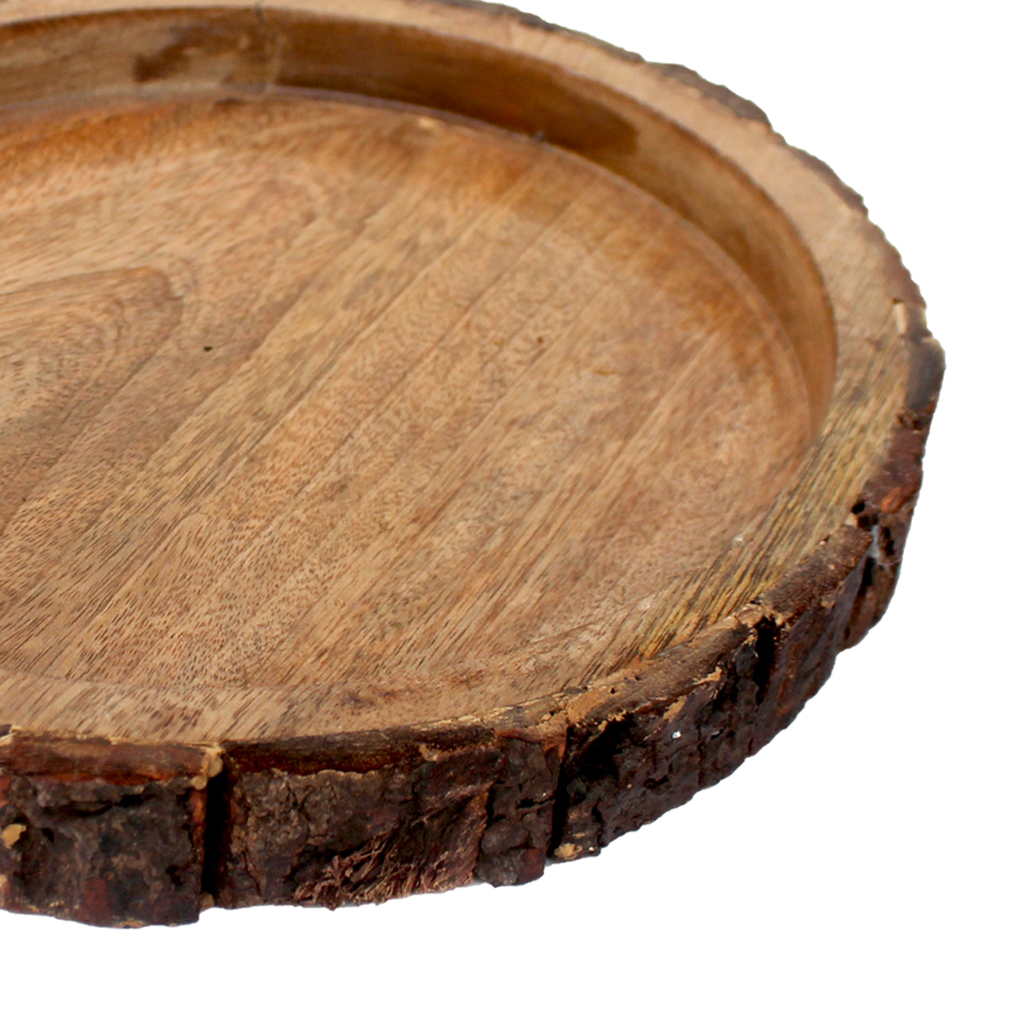 Round Wooden Serving Tray Rosewood,Wooden Tray 13"x1.5" Inches