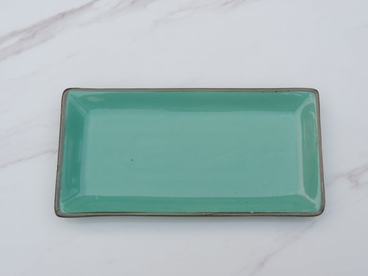 Trunkin’ Platters Set of 2 - Aqua - Ceramic - 12" * 6"