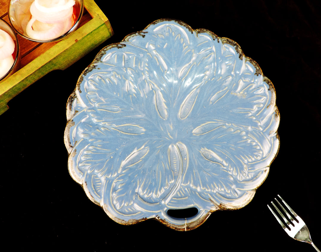 Blue Ceramic  Platters - 26CM Dia