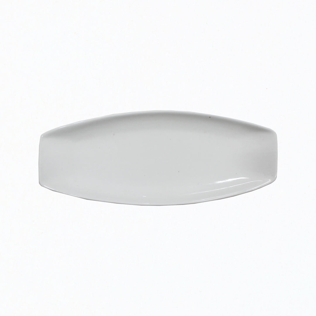 White/Platters Set of 2 - Ceramic Platter Plates for Snacks & Starter Serving Platter Set for Home, Meeting, Office & Restaurants.- 11"x4"x1" Inch