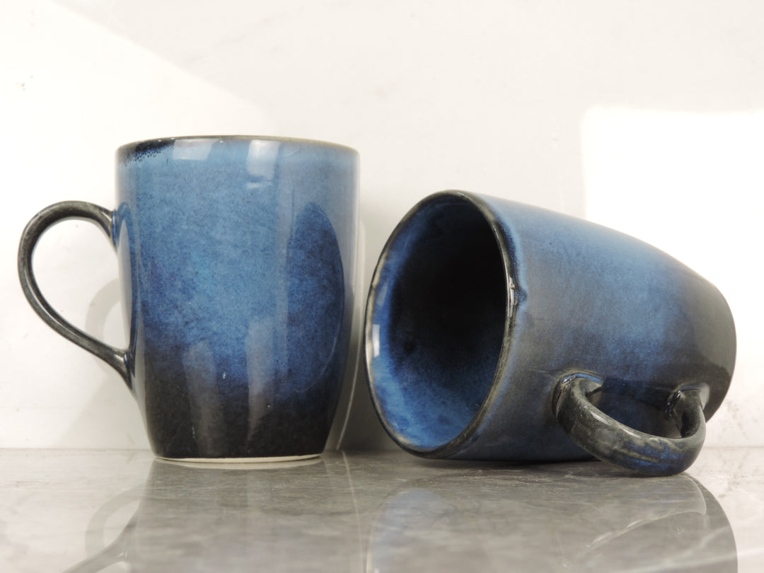 Dinnerware Collection Blue Mugs Set of 2 - 8x10 cm