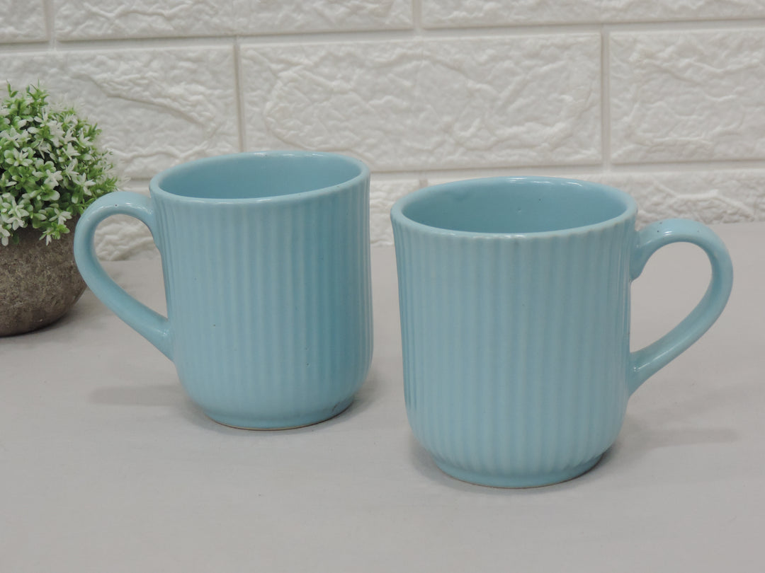 Light Blue Mugs Set of 2 - 9*10 cm