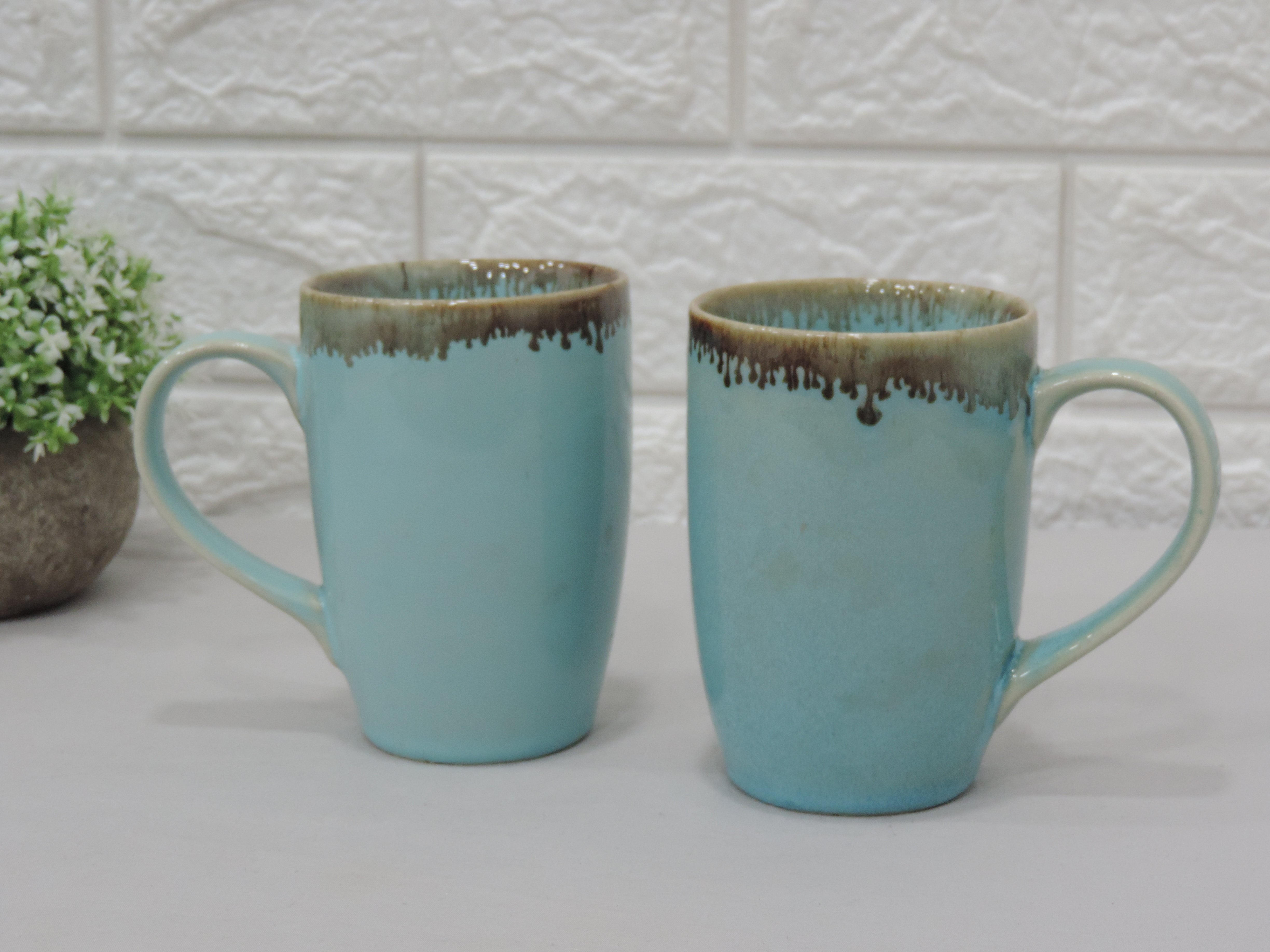 Light Seagreen Mugs Set of 2 - ‎10.16 x 7.62 x 12.7 cm