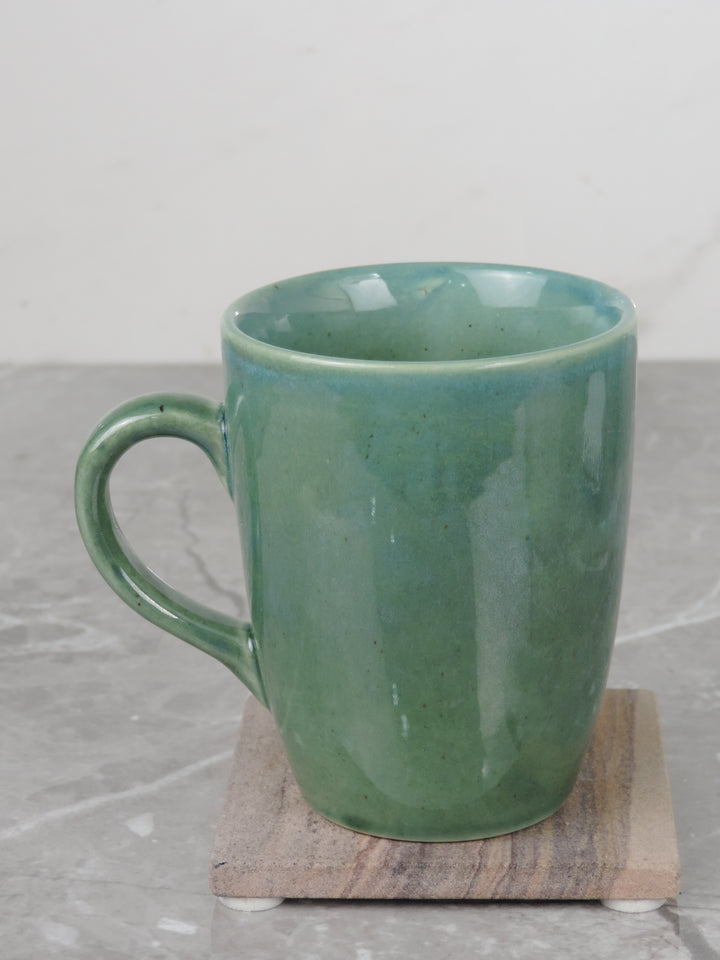 Dinnerware Collection Green Mugs Set of 2 - 8x11 cm