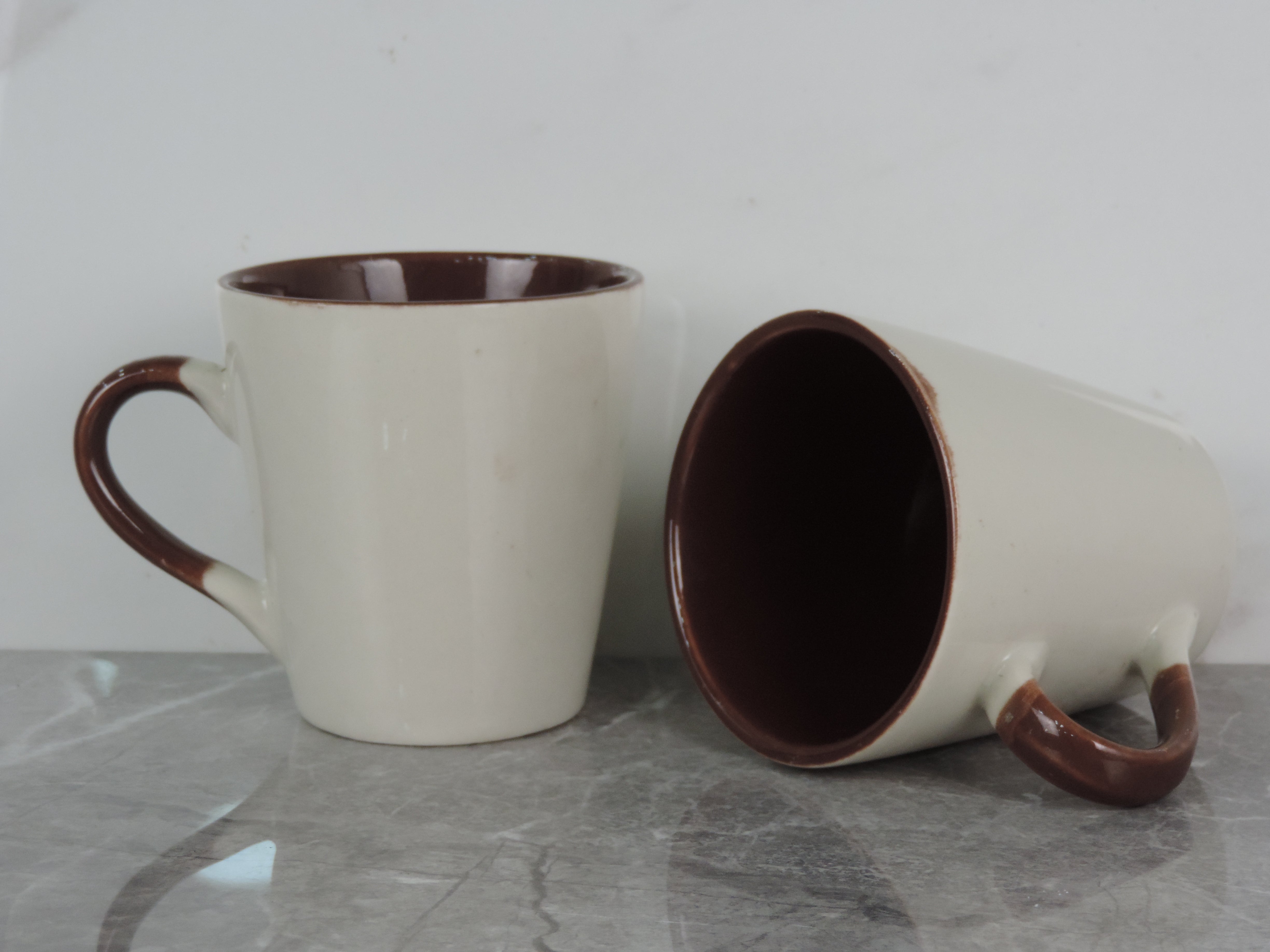 Dinnerware Collection Cream Mugs Set of 2 - 9x10 cm
