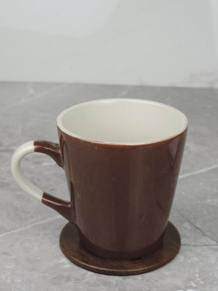 Dinnerware Collection Dark Brown Mugs Set of 2 - 8x10 cm